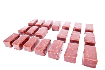 Three chocolate rows