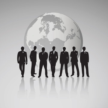 Business Men With Siluets