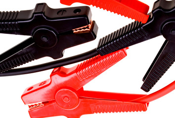 Jumper cables isolated on white