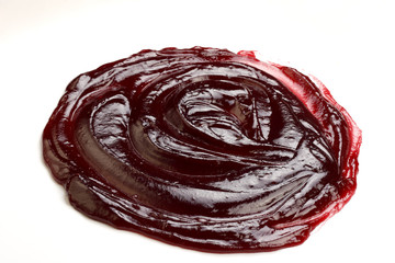 cranberry jelly on white background