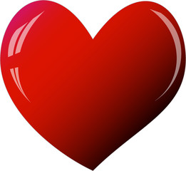 Shiny heart. Symbol of love. Vector. Illustration