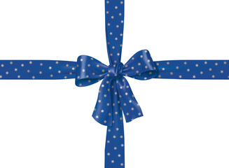 Schleife dkl.Blau mit Sternchen