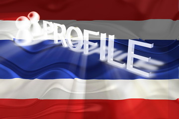 Flag of Thailand wavy profile