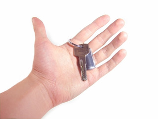 Hand with key