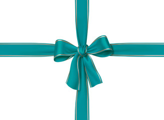 Streifenschleife Tuerkis_Silber