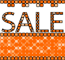 vector illustration of a mosaic sale background