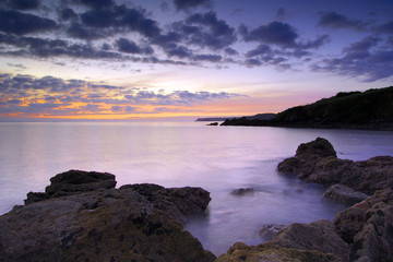 Fototapeta na wymiar Saltern Cove before sunrise