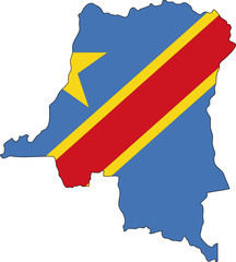 Obraz premium Rép. D. du Congo géo