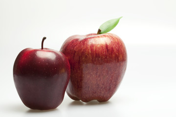 red apples isolated on white