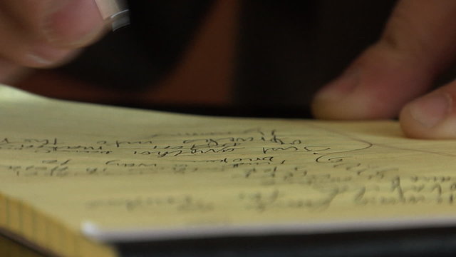 Businessman taking notes