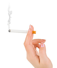 Hand with cigarette