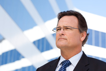 Fototapeta premium Handsome Businessman Looking Out