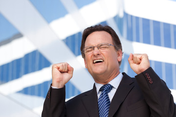 Happy Excited Businessman