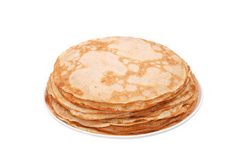 Stack of crepes on a plate