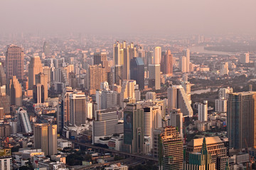 aerial view over Bangkok
