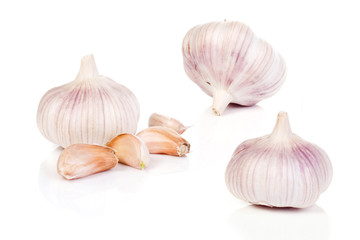 garlic on a white background