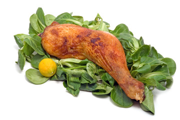 Gebratener H&auml;hnchenschenkel