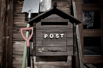 Wooden letterbox