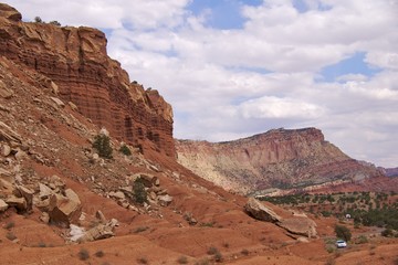 Driving through Capitol Reef National Park