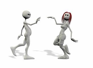 two dancing people