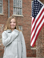 child and flag