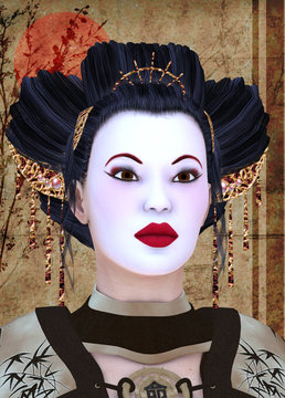 geisha  portrait
