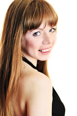 Fototapeta premium beautiful young woman with blue eyes