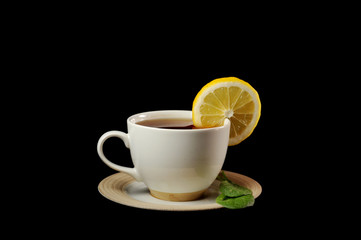 cup of tea with lemon