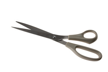 Papper Scissors On White Background