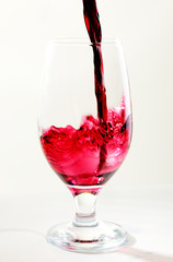 Pour a glass with wine