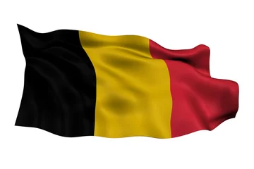 Papier Peint photo Lavable Bruxelles Drapeau Belge / Belgium Flag