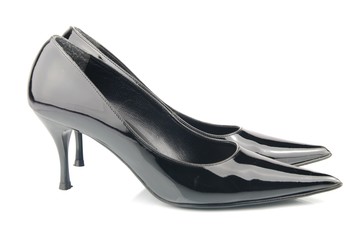 Shiny high heel female shoes