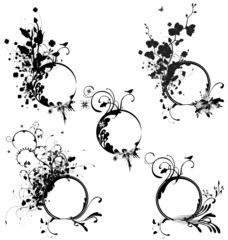 set of five design elements