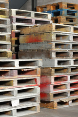 Stacks of pallets