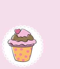 vector retro cupcake