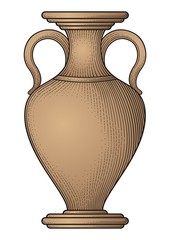Antique amphora vector