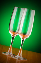 Wine concept with gradient background