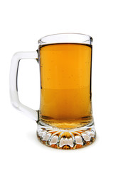 Beer glasses isolated on the white background
