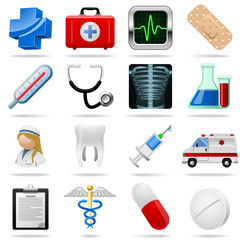 Medical icons and symbols vector set.