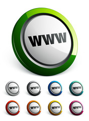 icône bouton internet www