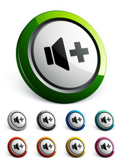 icône bouton internet son volume hausse