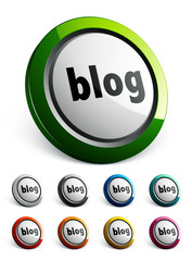 icône bouton internet blog