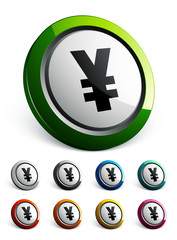 icône bouton internet yen