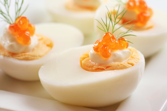 Eggs with Caviar