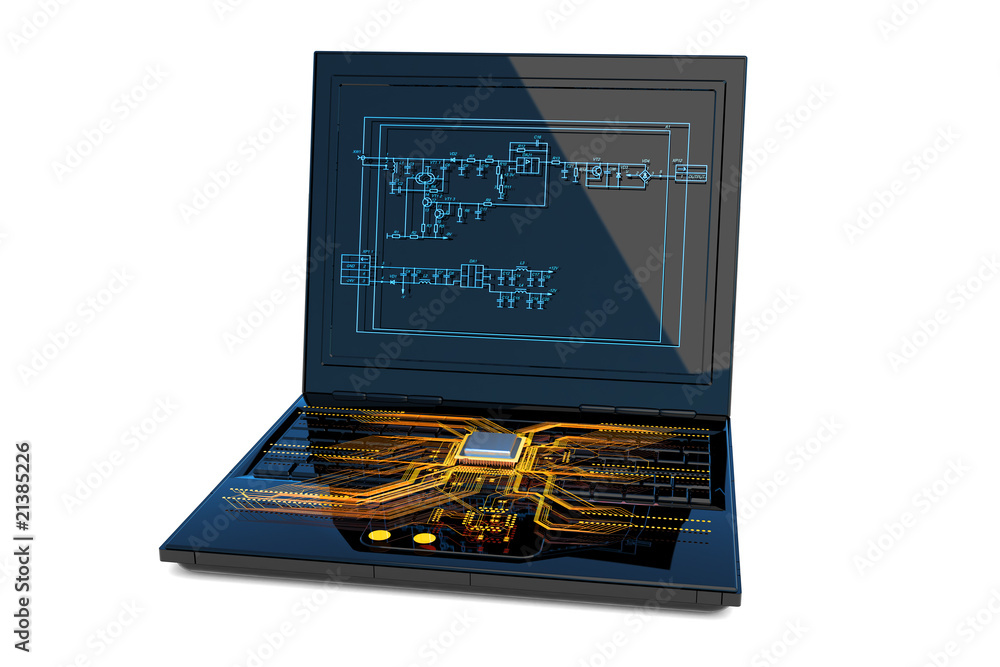 Poster circuit design. hi-res digitally generated image.