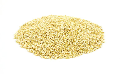 Quinoa grain on white background