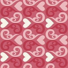 Seamless valentine ornament vector pattern