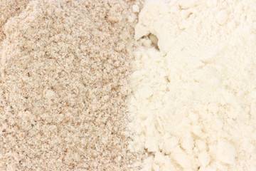 Flour - smooth and wholegrain types