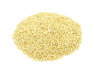 Quinoa grain on white background