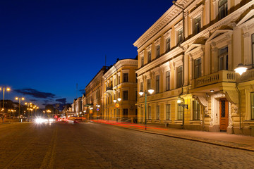 Fototapeta na wymiar Wieczór Helsinki